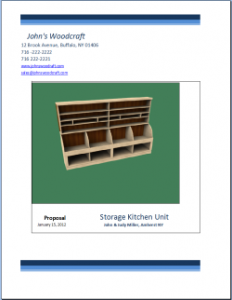 proposal template from cabinet making software