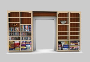 Bookcase created with cabinet design software.