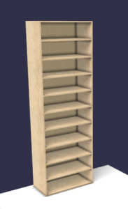 shoe rack desgined with woodworking design software