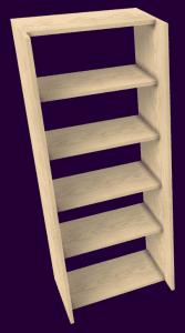 bookcase designed with cabinet design software